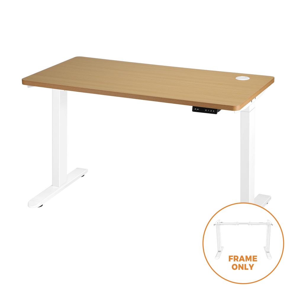 SD-LEG-M2-WH Oikiture Standing Desk Frame Only Height Adjustable Motorised Desk Dual Motor