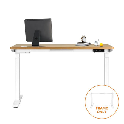 SD-LEG-M2-WH Oikiture Standing Desk Frame Only Height Adjustable Motorised Desk Dual Motor