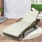 SL-B1-GYBG Livsip Adjustable Outdoor Patio Wicker Sun Lounger Day Bed Sofa Waterproof Grey & Beige