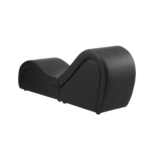 SOF-EDEN-BK-AB Oikiture Tantra Sofa Love Seat Chaise Lounge Couples Yoga Bed Black