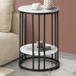 CTB-MF-4054-WHBK Sabrina Faux Marble Side Table