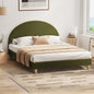 BF-B-MUNA-D-SP-GN-AB Oikiture Bed Frame Double Size Boucle Fabric Arched Beds Platform
