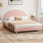 BF-B-MUNA-Q-SP-PK-AB Queen Seraphine Boucle Bed Pink