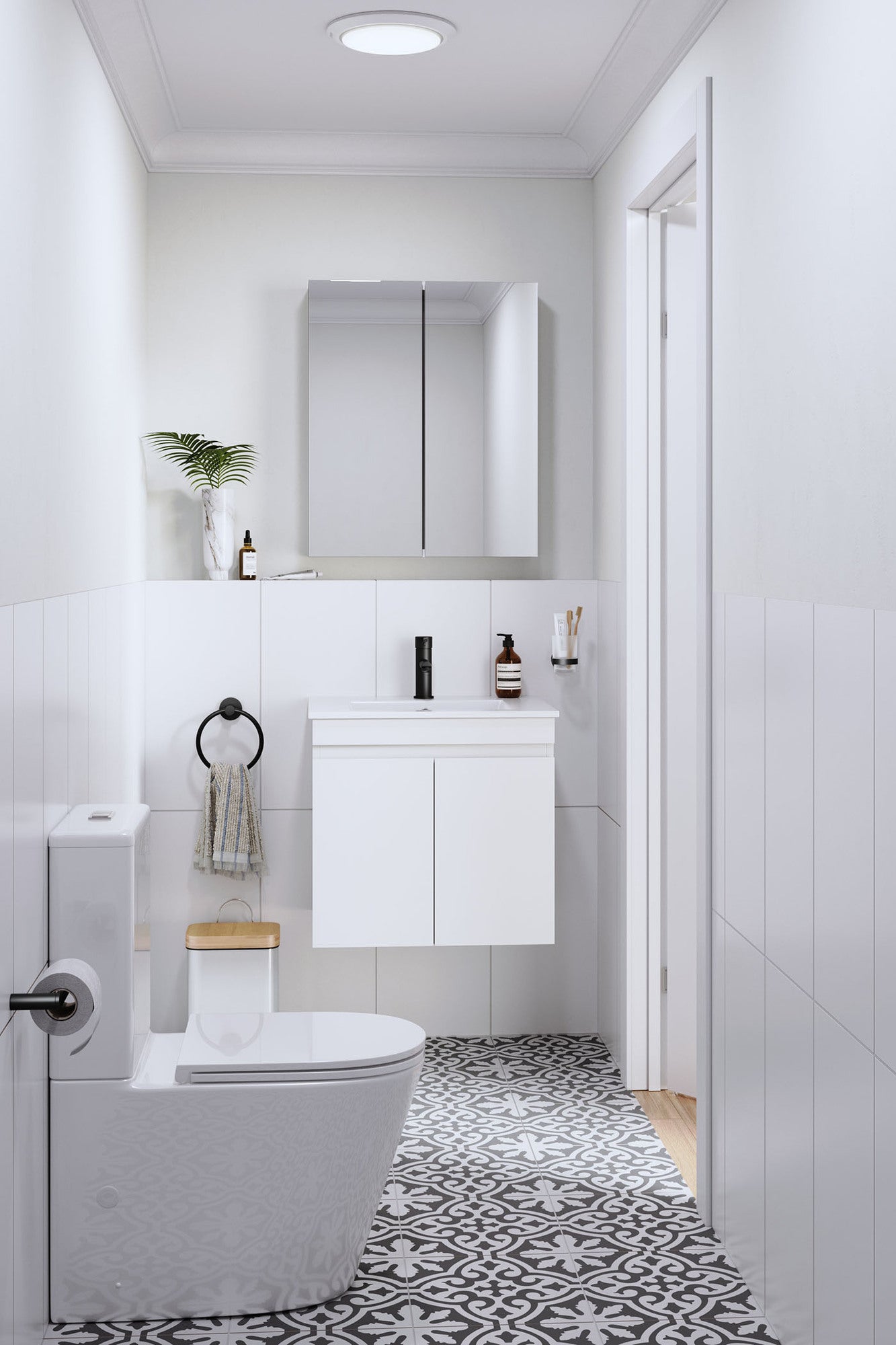 ST-BD-MR60-WD Arbour & Nook Sofie 600mm Light Wood Mirrored Shaving Cabinet