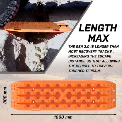 AU-XBRT016 X-BULL 2PCS Recovery Tracks Snow Tracks Mud tracks 4WD With 4PC mounting bolts
