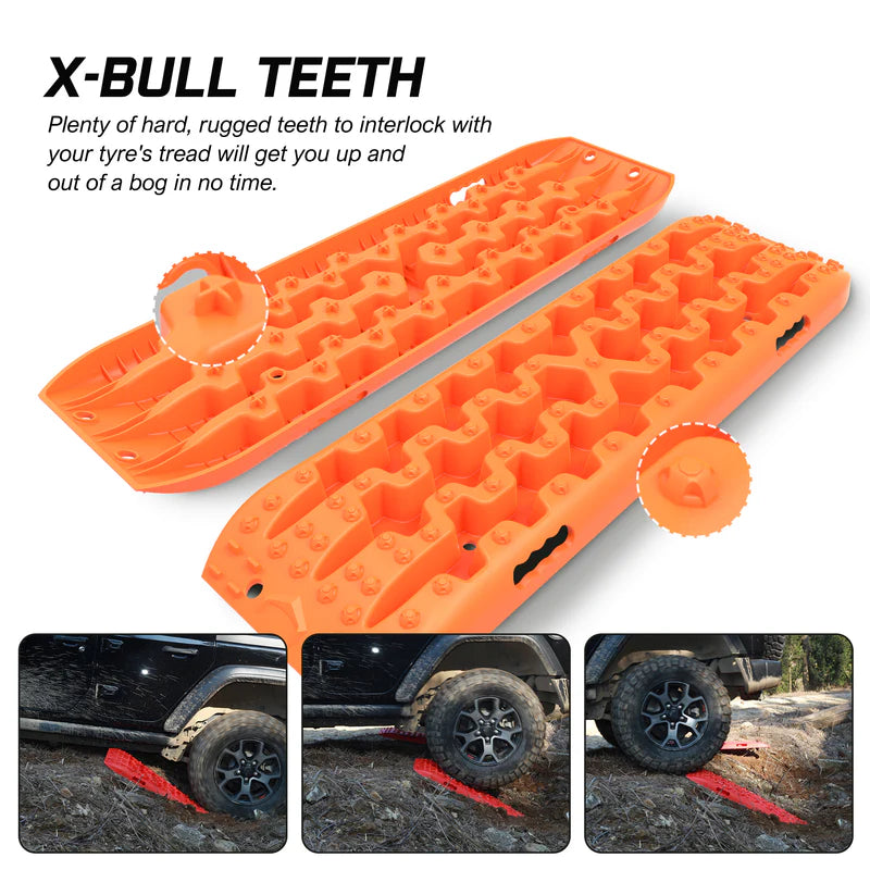 AU-XBRT016 X-BULL 2PCS Recovery Tracks Snow Tracks Mud tracks 4WD With 4PC mounting bolts