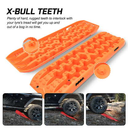 AU-XBRT016 X-BULL 2PCS Recovery Tracks Snow Tracks Mud tracks 4WD With 4PC mounting bolts