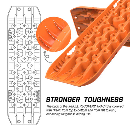 AU-XBRT016 X-BULL 2PCS Recovery Tracks Snow Tracks Mud tracks 4WD With 4PC mounting bolts