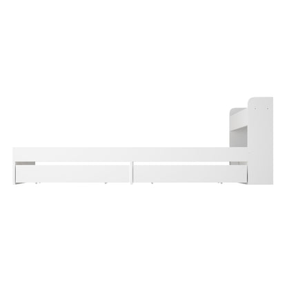 BF-MEXI-Q-WH-ABC Queen White Cassandra Bed with USB Port & Drawers