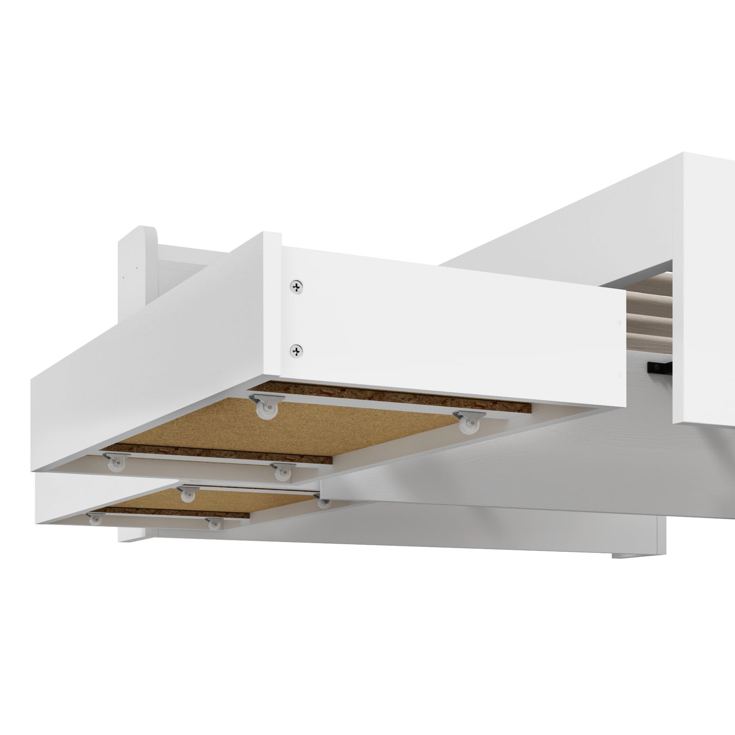 BF-MEXI-Q-WH-ABC Queen White Cassandra Bed with USB Port & Drawers