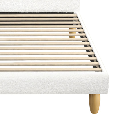 BF-B-MUNA-S-SP-WH-AB White Seraphine Boucle Bed