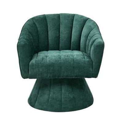 ACH-A14-GN Oikiture Swivel Armchair Linen Fabric Lounge Chair Accent Chair Green