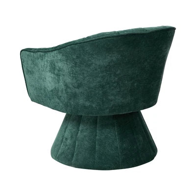 ACH-A14-GN Oikiture Swivel Armchair Linen Fabric Lounge Chair Accent Chair Green