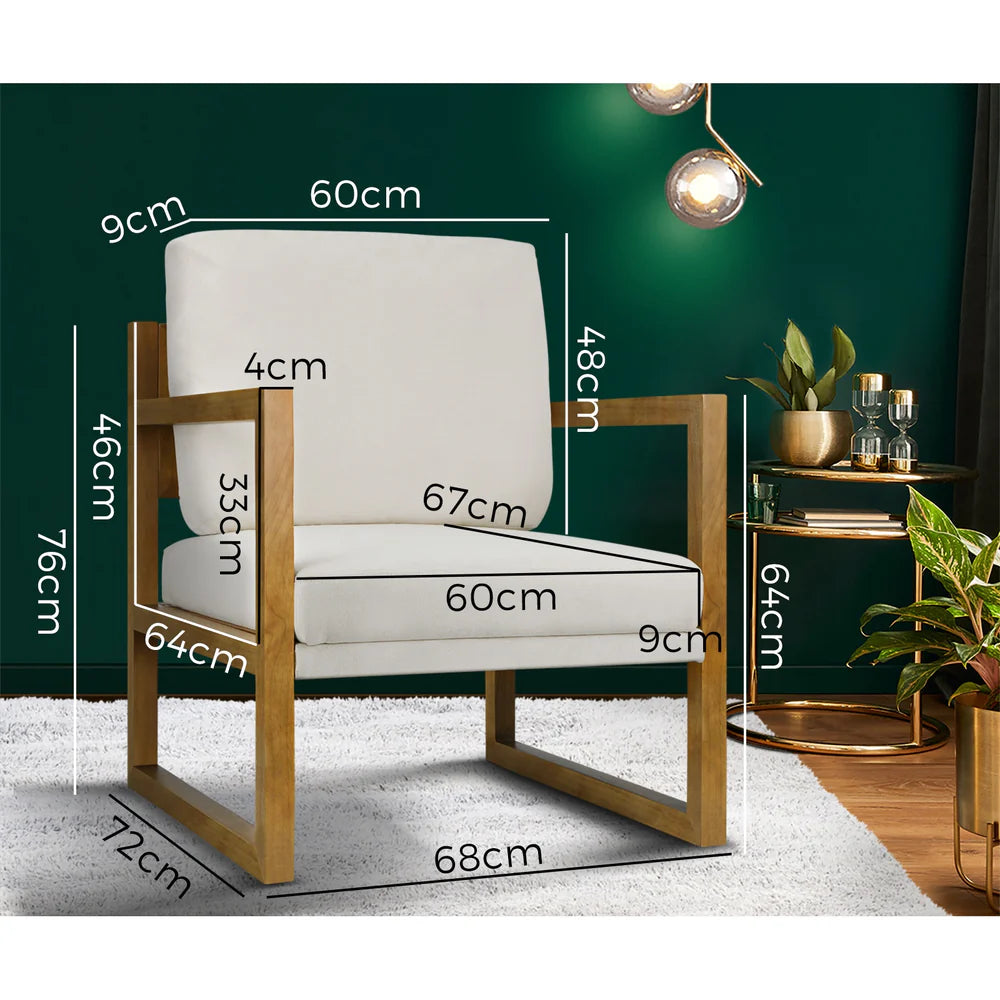 ACH-AGB4-BG Oikiture Armchair Fabric Tub Couches
