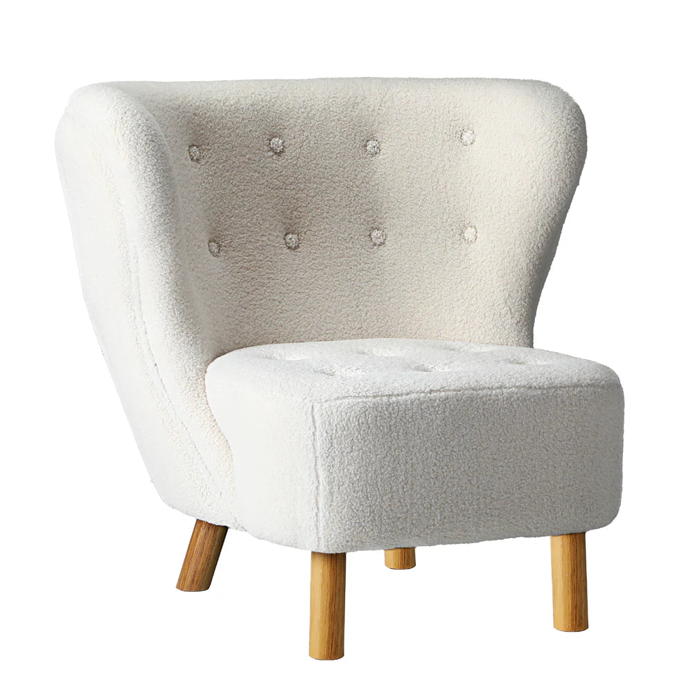 ACH-AGB5-WH Oikiture Armchair Accent Couches Sofa White