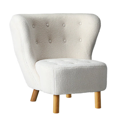 ACH-AGB5-WH Oikiture Armchair Accent Couches Sofa White