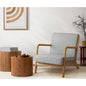 ACH-AGB7-TF-LIGY Oikiture Armchair Wood Couches Light Grey