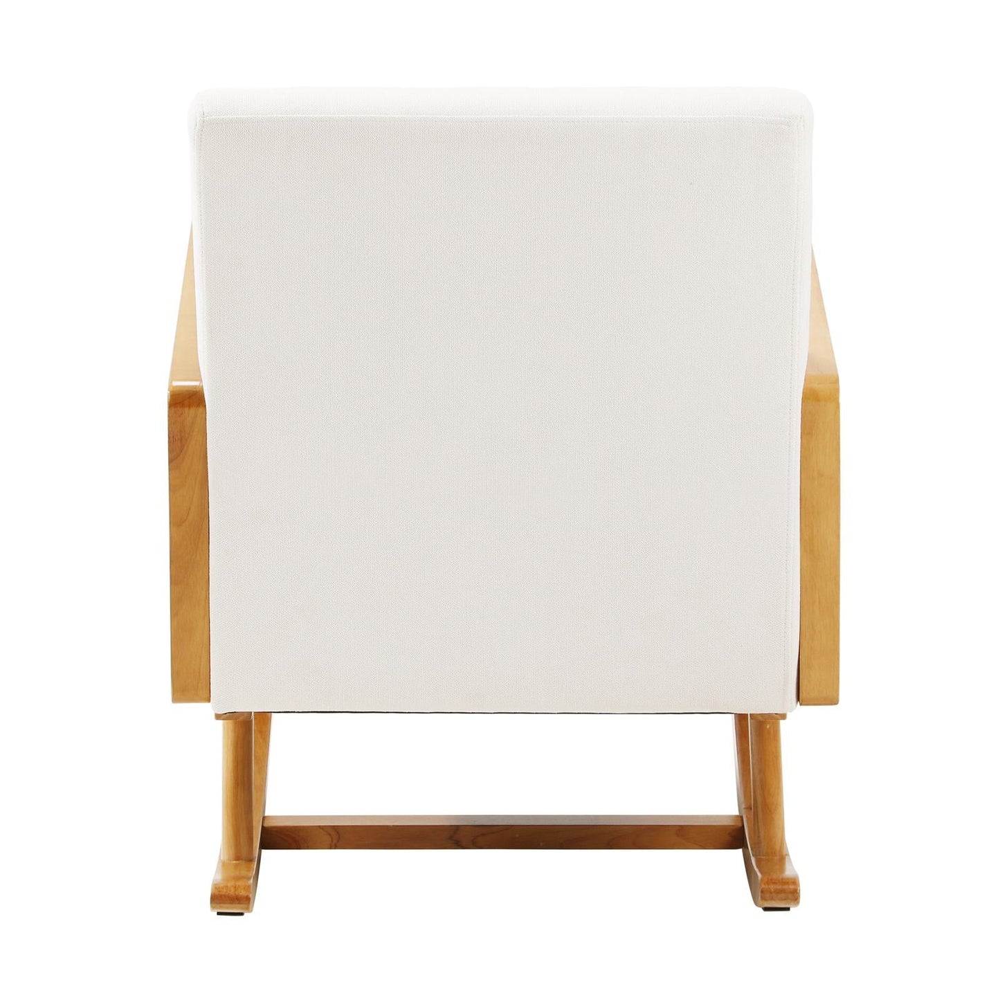 Oikiture Rocking Chair PE Rattan Beige