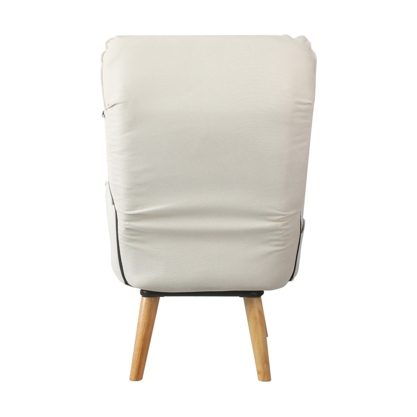 ACH-ST-TRON-BG Oikiture Armchair wit Stool 360° Swivel Seat Beige