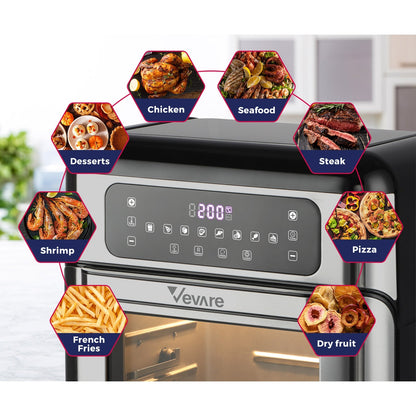 AF-A3-IN Air Fryer 10L LCD Fryers Oven Airfryer Kitchen Oil Free Cooker 1500W