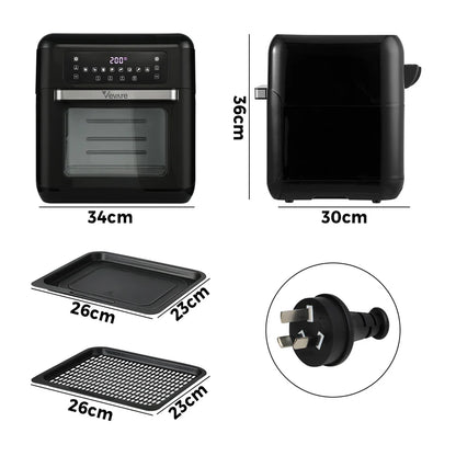 AF-A5-BK Vevare Air Fryer 12L Fryers Oven LCD Touch Oil Free Cooker 1500W Kitchen