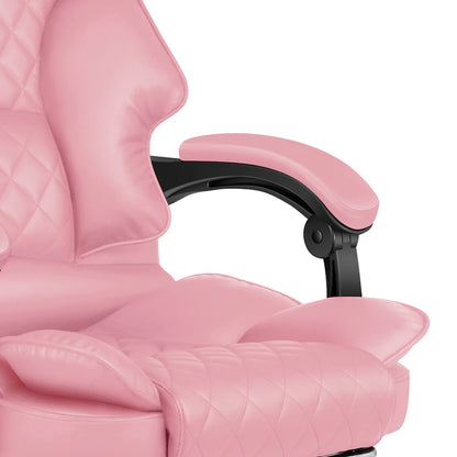 A-OCH-MASG-B-FT-PINK ALFORDSON Massage Office Chair FOOTREST Executive Gaming Racing Seat Pink PU