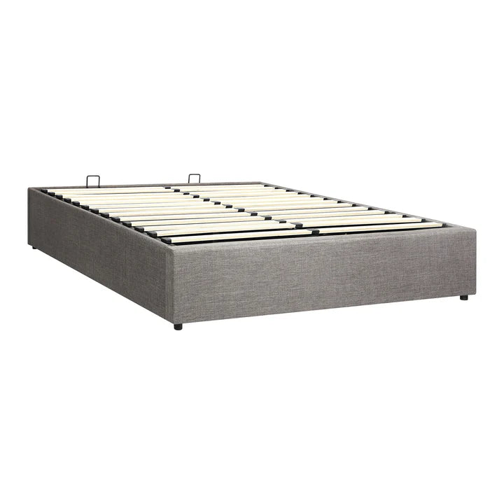 BF-B-TOTI-D-GY-AB Oikiture Bed Frame Double Size Gas Lift Base With Storage Mattress Base Platform