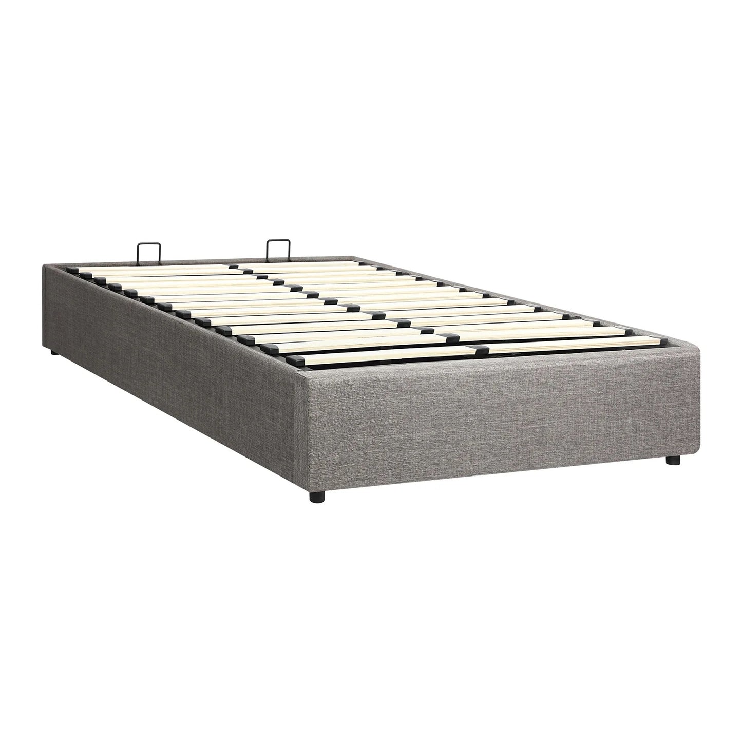 BF-B-TOTI-KS-GY-AB Oikiture Bed Frame King Single Size Gas Lift Base with Storage Mattress Platform