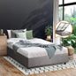 BF-B-TOTI-KS-GY-AB Oikiture Bed Frame King Single Size Gas Lift Base with Storage Mattress Platform