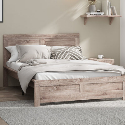 BF-NEO-D-WD-ABC Oikiture Bed Frame Double Size Wooden Bed Platforms NEO
