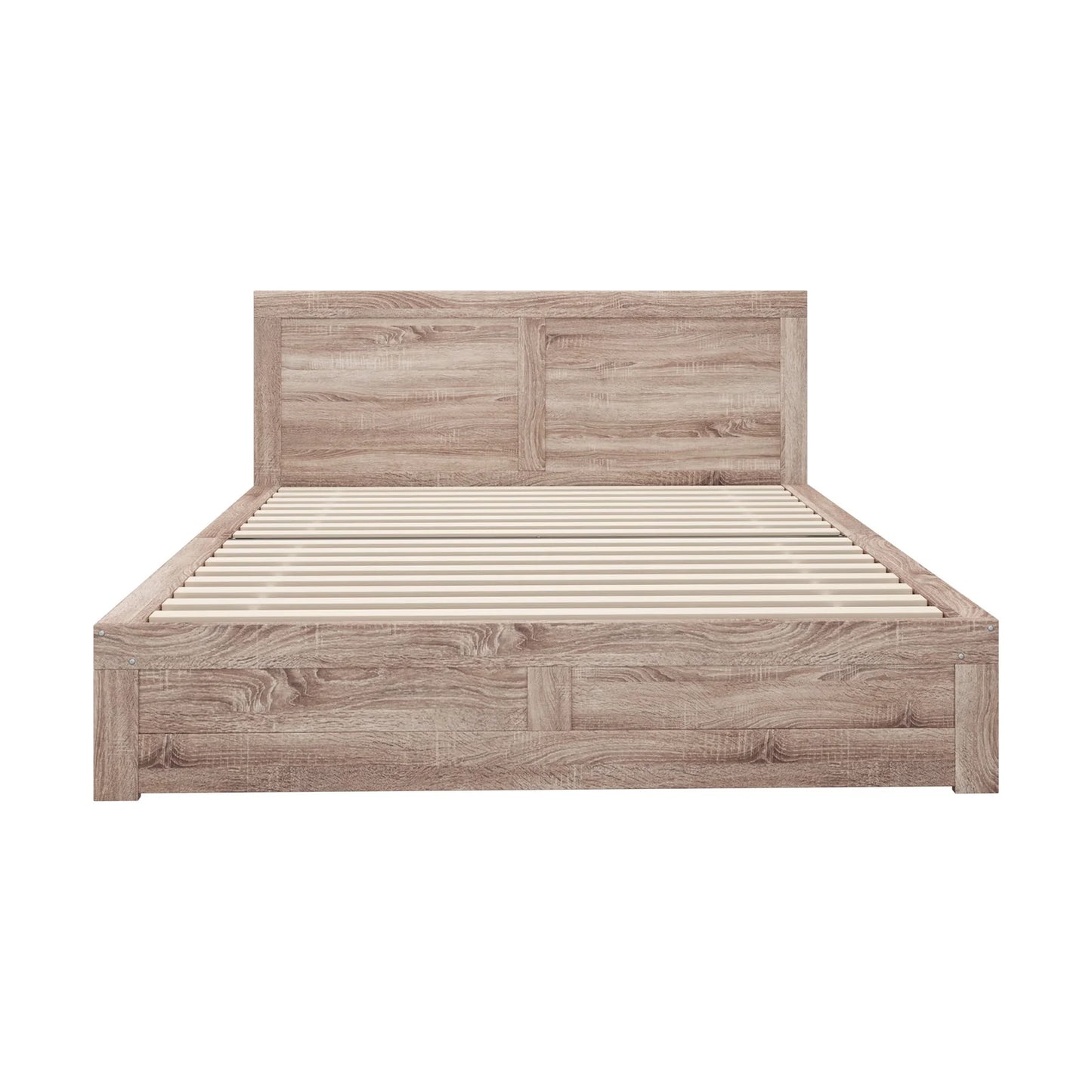 BF-NEO-K-WD-ABC Oikiture Bed Frame King Size Wooden Bed Platforms NEO