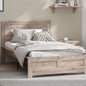 BF-NEO-KS-WD-ABC Oikiture Wooden Bed Frame King Single Contemporary Light Oak