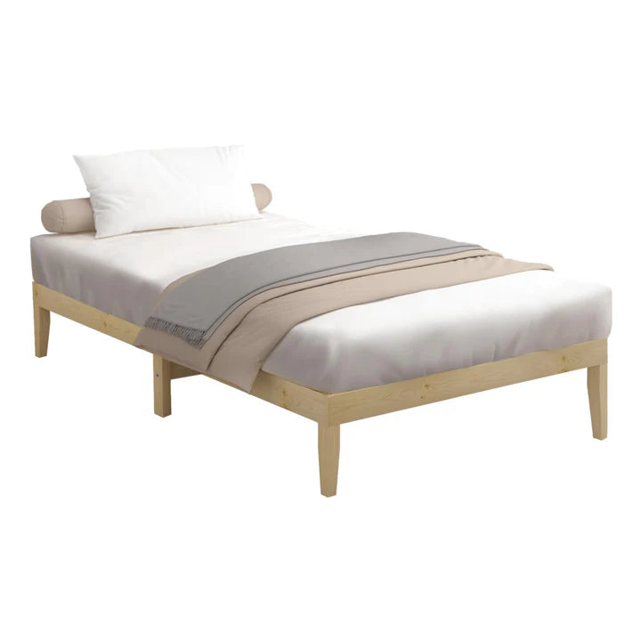 BF-W-A8-BB-KS-WD Oikiture Bed Frame King Single Wooden Timber Mattress Base Bed Base Platform