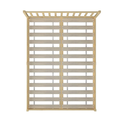 BF-W-B9-BF69-D-WD Oikiture Bed Frame Double Size Wood Mattress Base Wooden Timber Platform Bedroom