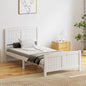 BF-W-B-META-KS-WH-AB Oikiture Bed Frame King Single Wooden Base Timber Platform White