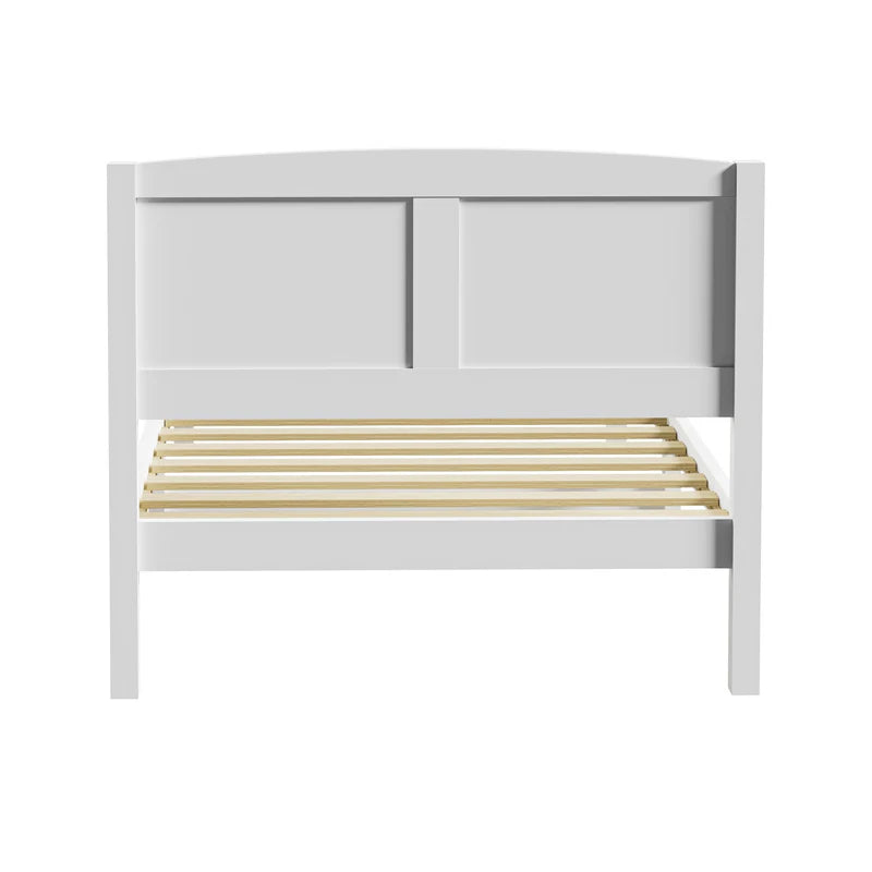 BF-W-B-META-KS-WH-AB Oikiture Bed Frame King Single Wooden Base Timber Platform White