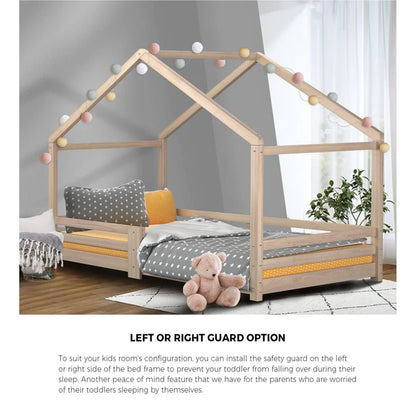 BF-W-B4-WD-AB Oikiture Bed Frame Wooden Single Size Timber House Frame