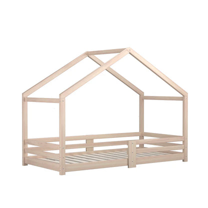 BF-W-B4-WD-AB Oikiture Bed Frame Wooden Single Size Timber House Frame