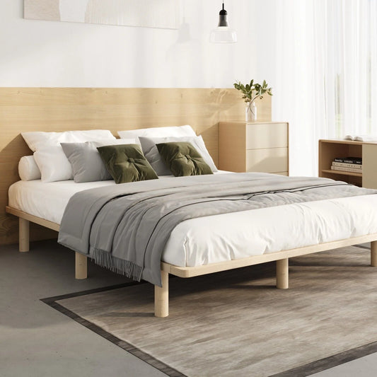 BF-W-C1-KS-WD Oikiture Bed Frame King Single Wooden Bed Base