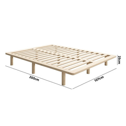 BF-W-C1-KS-WD Oikiture Bed Frame King Single Wooden Bed Base