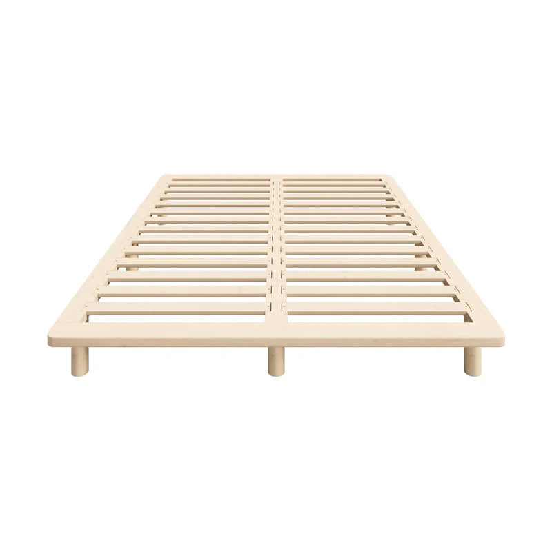 BF-W-C1-Q-WD-AB Oikiture Bed Frame Queen Size Wooden Bed Base Platform Timber