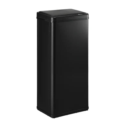 BIN-MT-B1-60L-BK Oikiture 60L Motion Sensor Rubbish Bin Kitchen Waste Can Stainless Steel Black