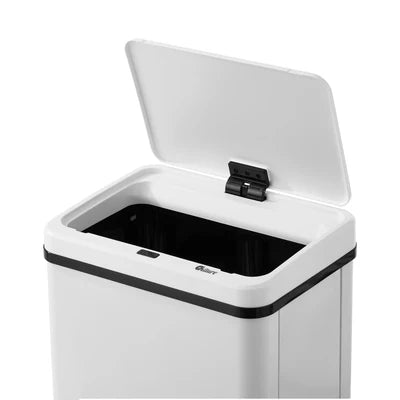 BIN-MT-B1-50L-WH Oikiture 50L Motion Sensor Bin Automatic Rubbish Trash Can Kitchen White