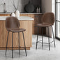 BS-D-RITZ-BR-2PC Oikiture 2x Bar Stools Kitchen Dining Chairs Counter Stool Leather Brown