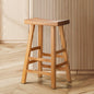 BS-FJ-STON-WD Oikiture Bar Stools Kitchen Stool Wooden Counter Chairs Barstools Natural