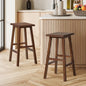BS-FJ-TERA-WN-2PC Oikiture 2x Bar Stool Kitchen Counter Dining Chair Split-Level Footrest Walnut