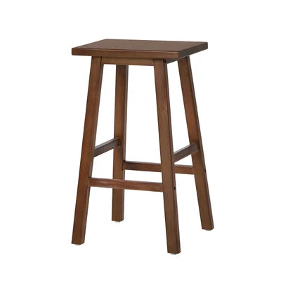 BS-FJ-TERA-WN-2PC Oikiture 2x Bar Stool Kitchen Counter Dining Chair Split-Level Footrest Walnut