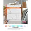 BT-BD-D5-LED-WH  Oikiture Bedside Table 2 Drawers LED Side Tables Nightstand Marble Effect White