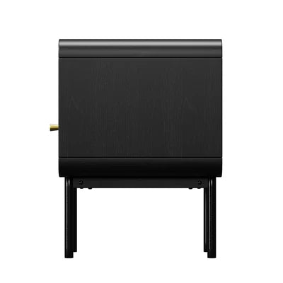 BT-VJ-SUYI-1D-BK Oikiture Bedside Table Side Table Bedroom Storage Nightstand Metal Black