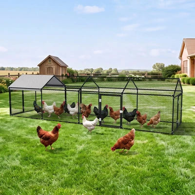 CAGE-QQ-CC411-2D Alopet 4x1x1M Chicken Coop with Cover Poultry Cage Run Yard Pet Rabbit Hutch